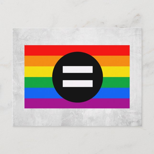 Gay Rights Flag Postkarte (Vorderseite)