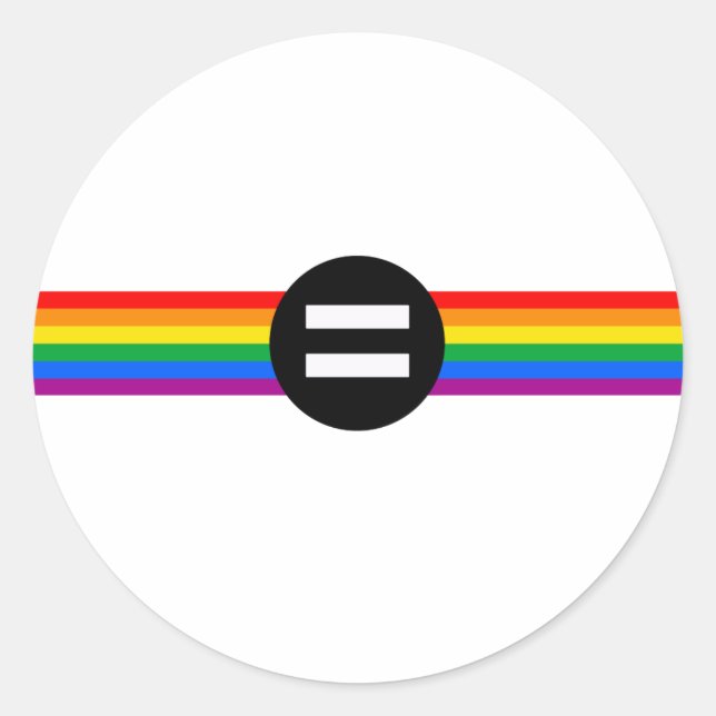 Gay Rights Flag Runder Aufkleber (Vorderseite)