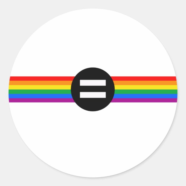 Gay Rights Flag Runder Aufkleber (Vorderseite)