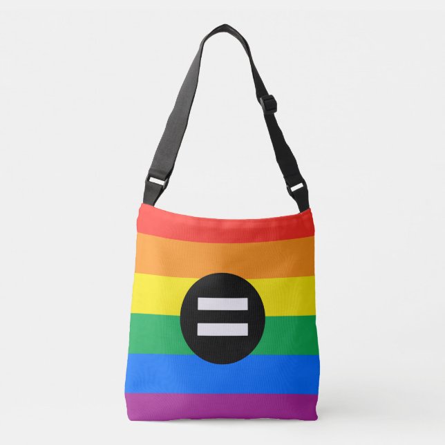 Gay Rights Flag Tragetaschen Mit Langen Trägern (Vorderseite)
