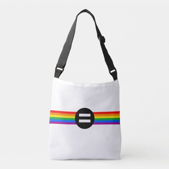Gay Rights Flag Tragetaschen Mit Langen Trägern (Vorderseite)