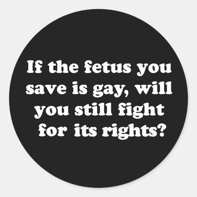 Gay Rights T - Shirt Runder Aufkleber (Vorderseite)