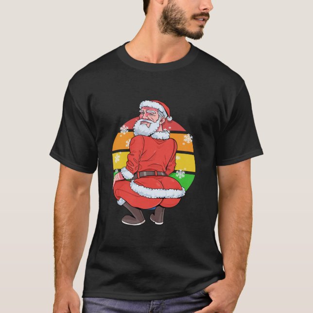Gay Santa Claus Beard LGBTQ Weihnachtswerk T-Shirt (Vorderseite)