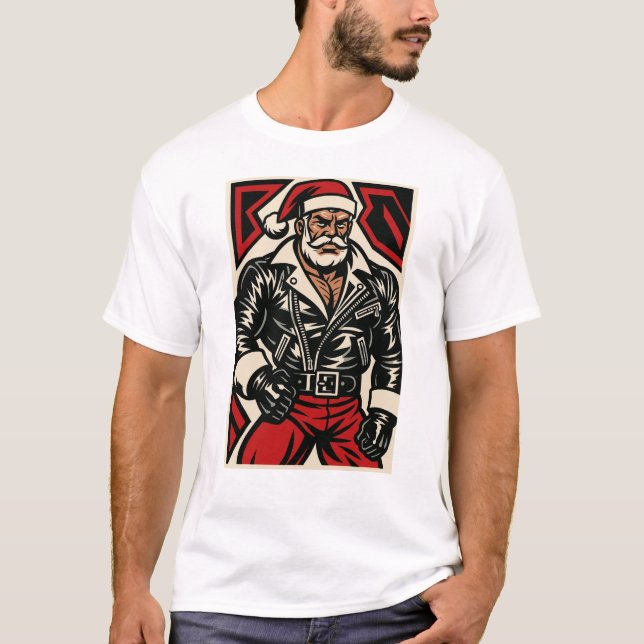 Gay Santa T-Shirt | Gay Pride Shirt for Men | LGBT (Vorderseite)