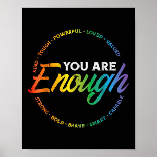 Gay Sie sind genug Rainbow Pride Flag Ally Lgbtq m Poster