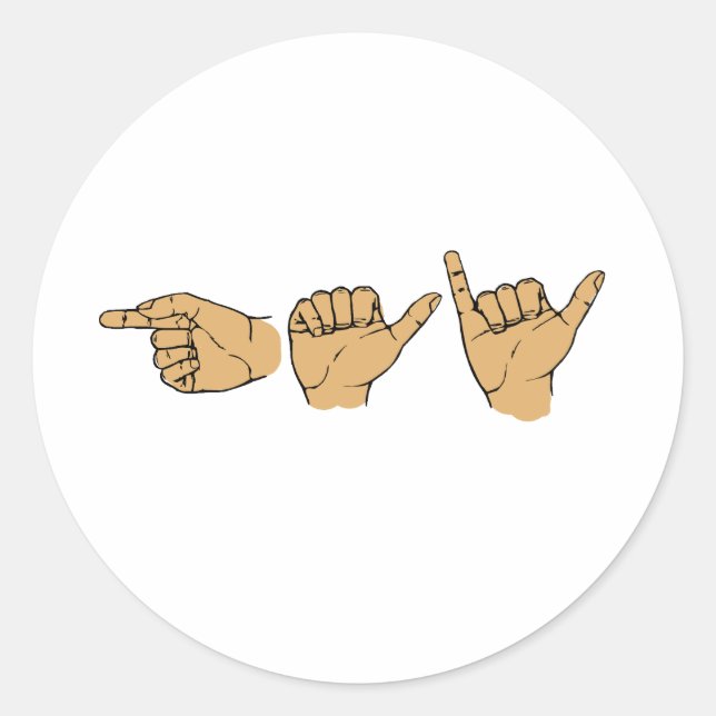 Gay Sign Language Runder Aufkleber (Vorderseite)