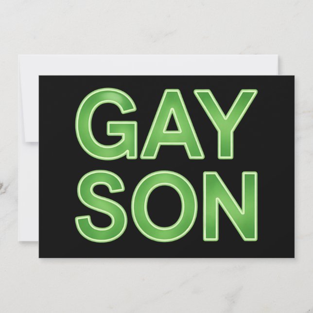 Gay Son Funny LGBTQ Pride Einladung (Vorderseite)