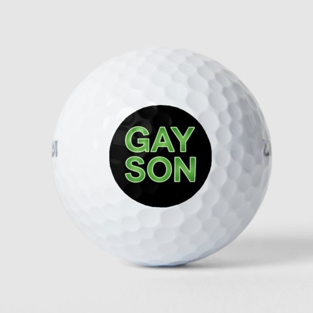 Gay Son Funny LGBTQ Pride Golfball (Vorderseite)