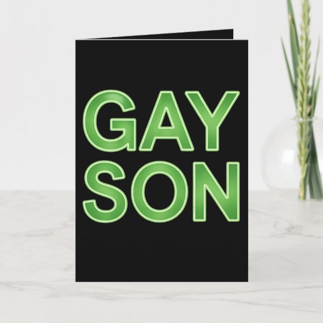 Gay Son Funny LGBTQ Pride Karte (Vorderseite)