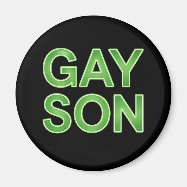 Gay Son Funny LGBTQ Pride Magnet (Vorne)