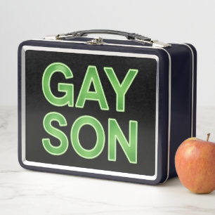 Gay Son Funny LGBTQ Pride Metall Brotdose