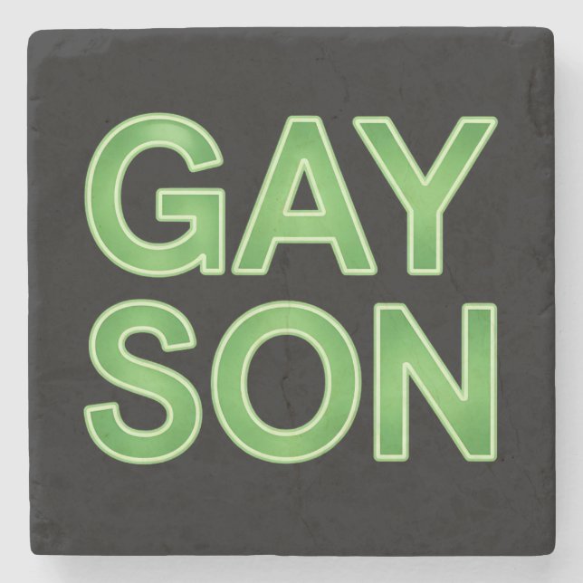 Gay Son Funny LGBTQ Pride Steinuntersetzer (Vorderseite)