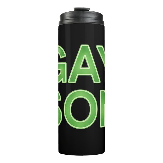 Gay Son Funny LGBTQ Pride Thermosbecher (Vorderseite)
