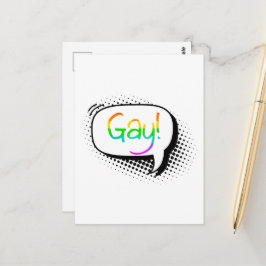 Gay Speech Bubble Postkarte