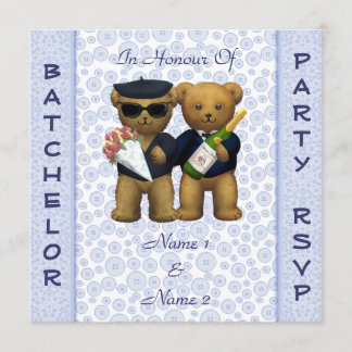 Gay Stag Party - Einladung zu Blue Teddy Bears