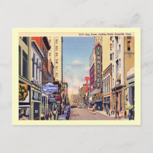 Gay Street, Knoxville, Tennessee Vintage Postkarte