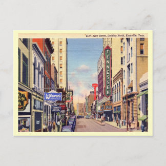 Gay Street, Knoxville, Tennessee Vintage Postkarte