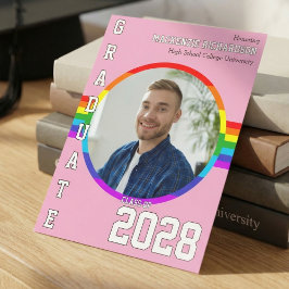 Gay Student Pride Rainbow Graduation Announcement  Einladung
