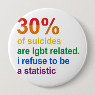 Gay Suicide - Ich weigere mich, eine Statistik zu  Button