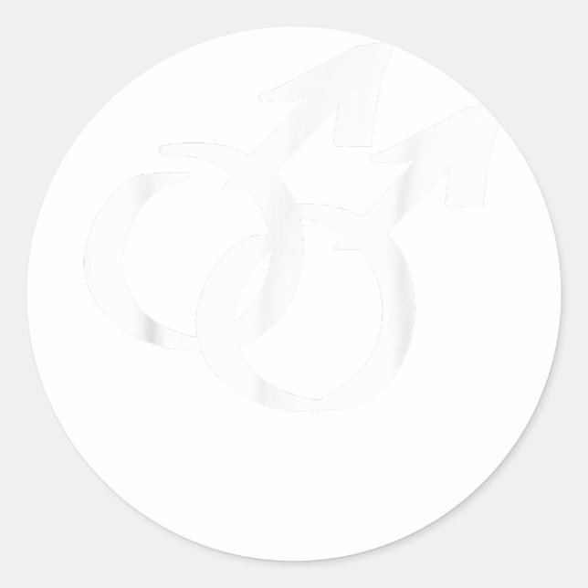 Gay-Symbole Runder Aufkleber (Vorderseite)