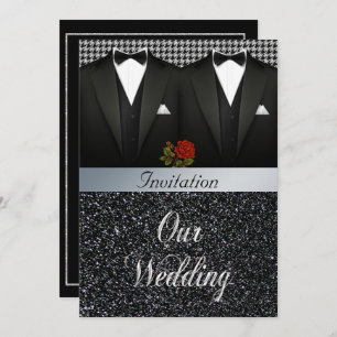 Gay Tuxedo Hochzeitseinladung Einladung