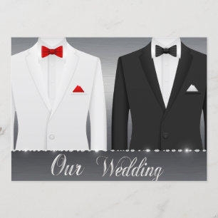 Gay Tuxedo Hochzeitseinladung Einladung