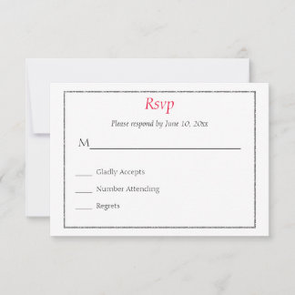 Gay Tuxedo Wedding Invitation Response Card RSVP Karte