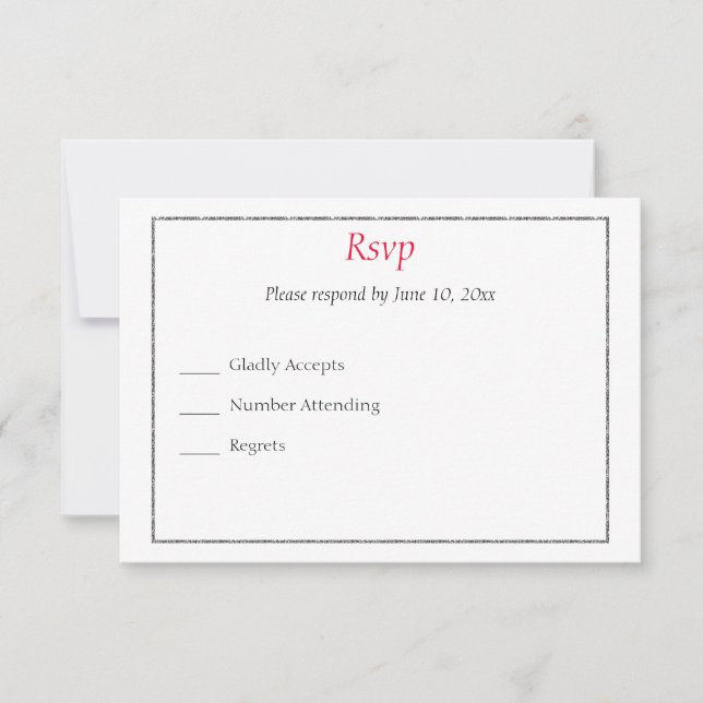 Gay Tuxedo Wedding Invitation Response Card RSVP Karte (Vorderseite)