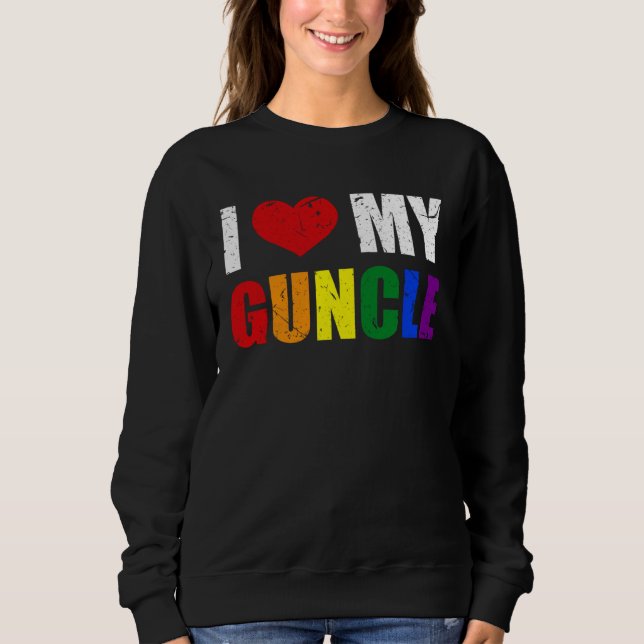 Gay Uncle Guncle Pride Month LGBT homosexual Rainb Sweatshirt (Vorderseite)