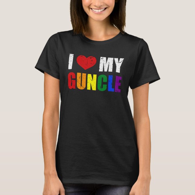 Gay Uncle Guncle Pride Month LGBT homosexual Rainb T-Shirt (Vorderseite)
