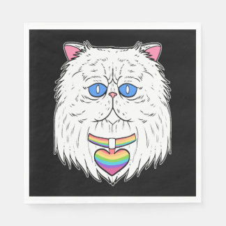 Gay und homosexuelle Weihnachtsgeschenke der Katze Serviette