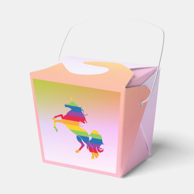 Gay Unicorn Streifen Geschenkschachtel (Vorderseite)