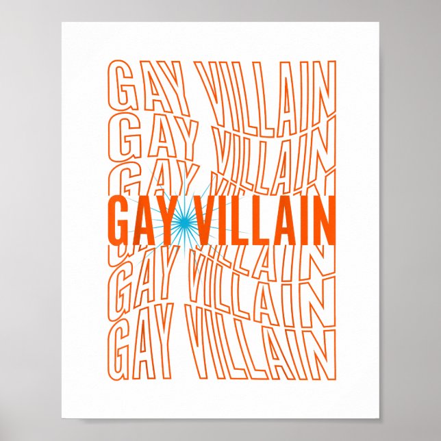 Gay Villain Funny Meme LGBT Gay Pride Lesbian LGBT Poster (Vorne)