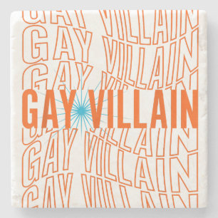 Gay Villain Funny Meme LGBT Gay Pride Lesbian LGBT Steinuntersetzer