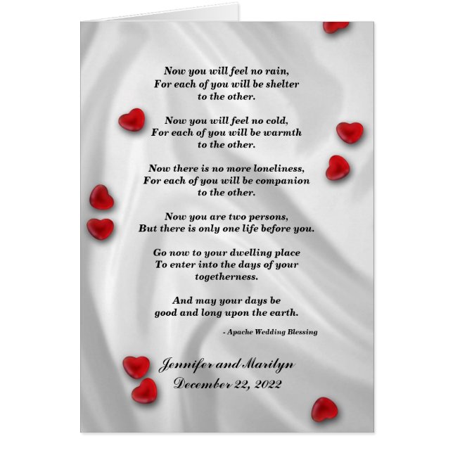 Gay Wedding, Apache Segen (Vorne)