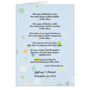 Gay Wedding, Apache Segen, Blau mit Punkten