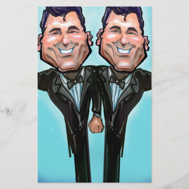 Gay Wedding Cake Dolls Briefpapier (Vorderseite)