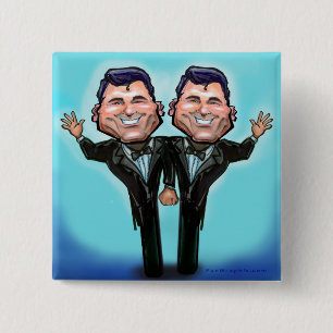 Gay Wedding Cake Dolls Button