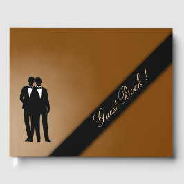 Gay Wedding Chocolate Brown Guest Book Gästebuch