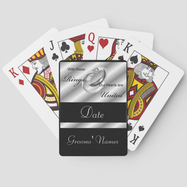 Gay Wedding Deck of Playing Cards Favoriten Spielkarten (Rückseite)