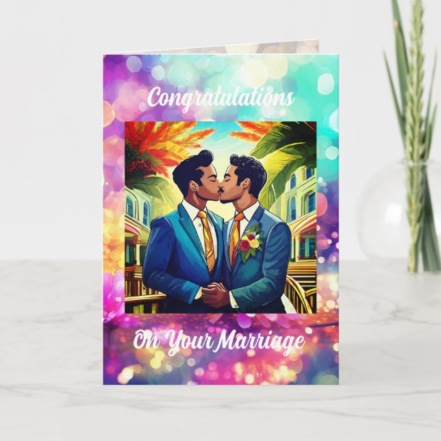 Gay Wedding Gratulations Card Karte (Vorderseite)