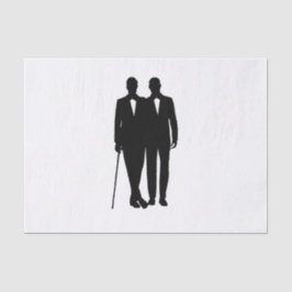 Gay Wedding Grooms Seidenpapier