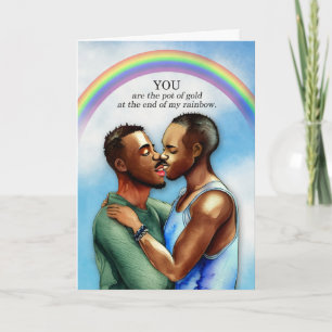 Gay Wedding Jubiläum Afrikanisches amerikanisches  Karte