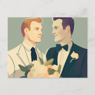 Gay Wedding Postcard Postkarte