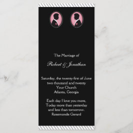 Gay Wedding Program für bemalte Silhouetten Programm