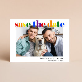 Gay Wedding Rainbow Foto Save the Date