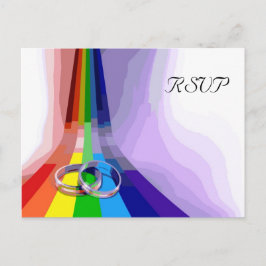 Gay Wedding RSVP Einladungspostkarte