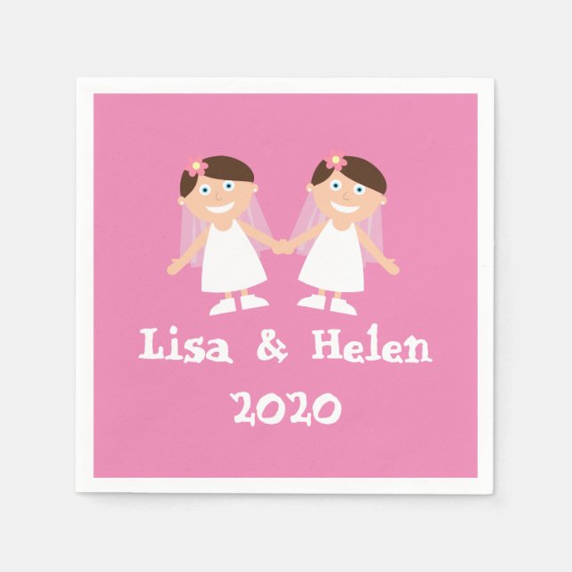 Gay Wedding Serviette (Vorderseite)