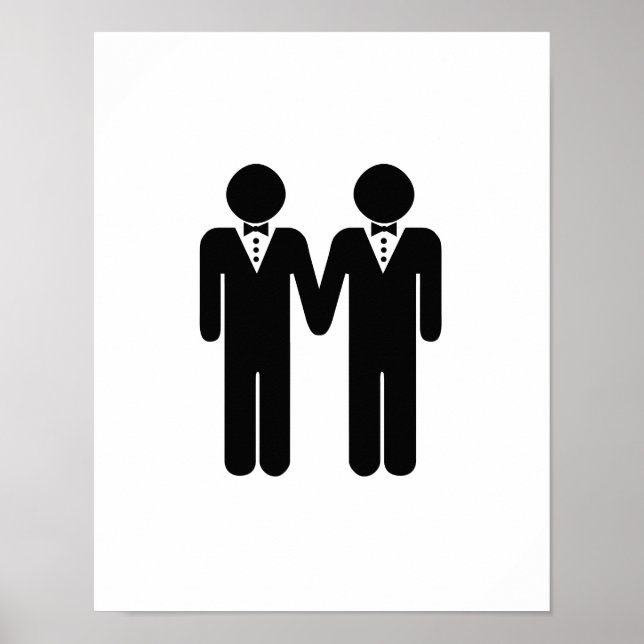 GAY WEDDING TOPPER MEN -.pnng Poster (Vorne)