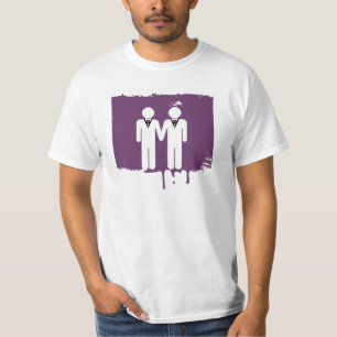 GAY WEDDING TOPPER MEN WHITE -.pnng T-Shirt